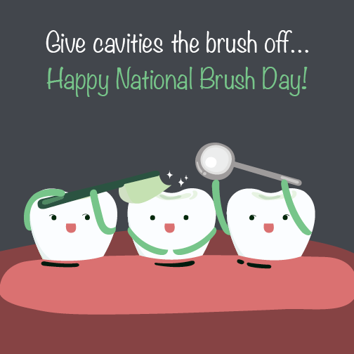 National Brush Day Cartoon